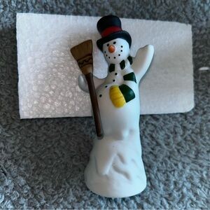 PartyLite Festive Snowman Candle snuffer- Black, Green, Yellow, Brown
